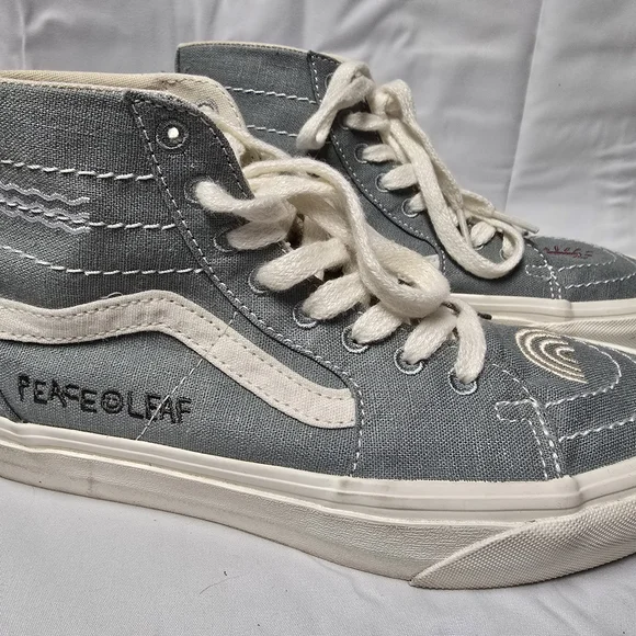 Vans Gray and White High-Top Sneakers - Picture 1 of 6